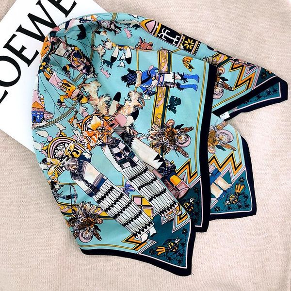 scarves 100% pure silk square 52*52 cm women small handkerchief tribe print crepe satin plain bandana headband, Blue;gray
scarves 100% pure silk square 52*52 cm women small handkerchief tribe print crepe satin plain bandana headband, Blue;gray