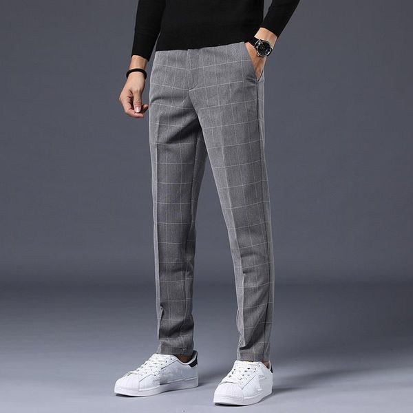 men's suits & blazers spring autumn suit pants men office business straight regular fit korea style dress plaid trouser of male clothes, White;black
men's suits & blazers spring autumn suit pants men office business straight regular fit korea style dress plaid trouser of male clothes, White;black