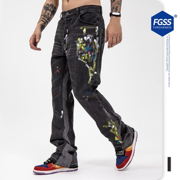 jeans fgss men | 2021 autumn fashion brand splash ink graffiti horn high street pants, Blue
jeans fgss men | 2021 autumn fashion brand splash ink graffiti horn high street pants, Blue