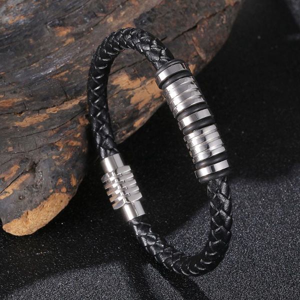 charm bracelets 6mm black braided leather bracelet women men fashion bangles jewelry friend gifts, Golden;silver
charm bracelets 6mm black braided leather bracelet women men fashion bangles jewelry friend gifts, Golden;silver