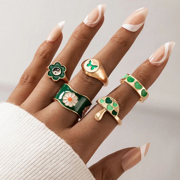 vintage daisy flower butterfly chunky irregular rings set for woman bohemia geometric mushroom heart rings jewelry gifts, Silver
vintage daisy flower butterfly chunky irregular rings set for woman bohemia geometric mushroom heart rings jewelry gifts, Silver