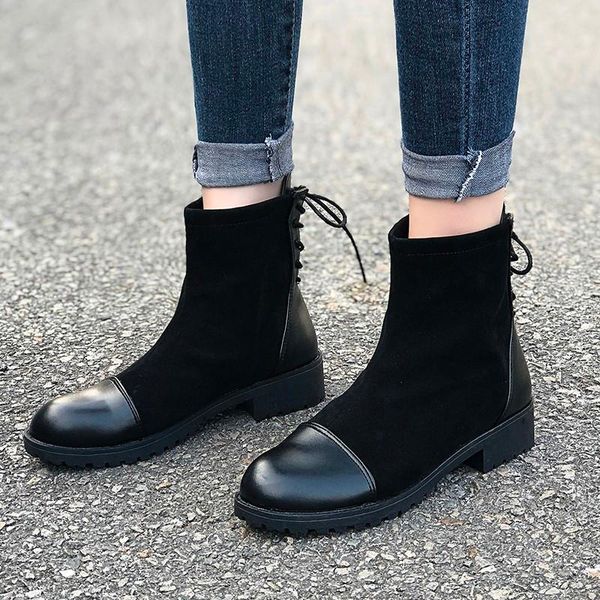 boots 2021 women fashion suede leather for flat mid-calf spring autumn black shoes
boots 2021 women fashion suede leather for flat mid-calf spring autumn black shoes