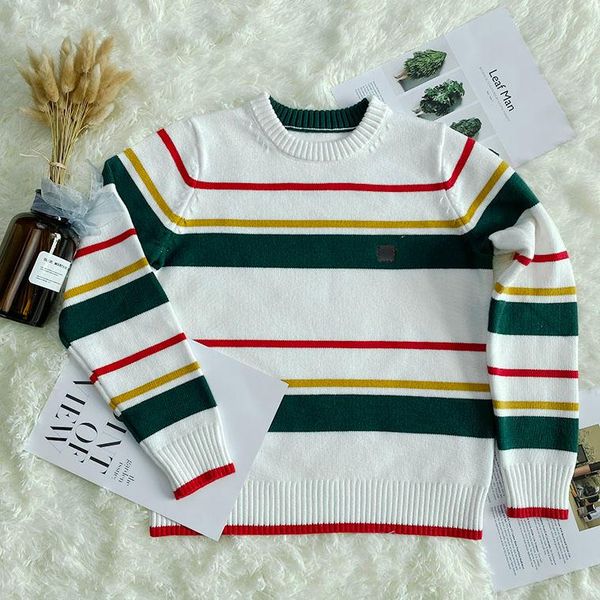 women's sweaters 2021 striped contrast color sweater women long sleeve o-neck knitted pullovers designer fashion casual, White;black
women's sweaters 2021 striped contrast color sweater women long sleeve o-neck knitted pullovers designer fashion casual, White;black