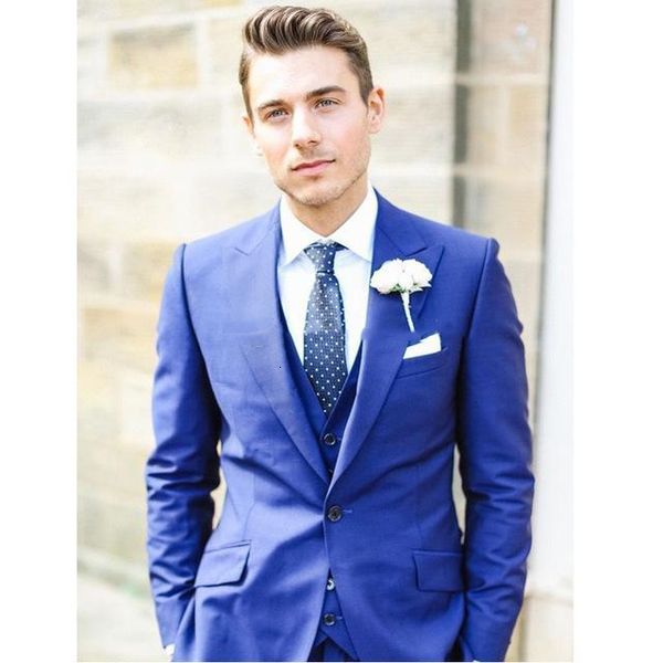 men's suits & blazers three piece royal blue evening party men peak lapel trim fit custom made wedding tuxedos (jacket + pants ves, White;black
men's suits & blazers three piece royal blue evening party men peak lapel trim fit custom made wedding tuxedos (jacket + pants ves, White;black