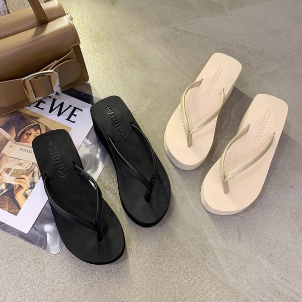 slippers women thick bottom slides 2021 concise platform wedges flip flop slip on outdoor sandals casual summer beach shoes, Black
slippers women thick bottom slides 2021 concise platform wedges flip flop slip on outdoor sandals casual summer beach shoes, Black