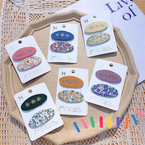 korea style cute girl hairpins fabric embroidery flowers floral oval bb hair clip for children fashion accessories, Slivery;white
korea style cute girl hairpins fabric embroidery flowers floral oval bb hair clip for children fashion accessories, Slivery;white