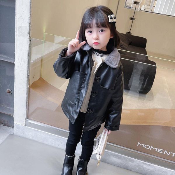 jackets girls leather jacket outerwear thick coat girl cotton padded kids winter children's clothing, Blue;gray
jackets girls leather jacket outerwear thick coat girl cotton padded kids winter children's clothing, Blue;gray