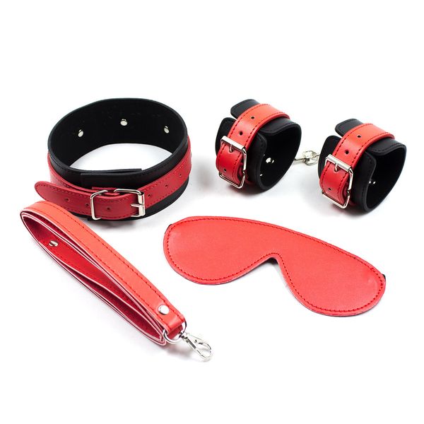 suit fun black leather alternative couple toy handcuffs collar eye mask restraint, Black;white
suit fun black leather alternative couple toy handcuffs collar eye mask restraint, Black;white