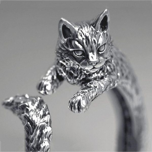 cluster rings vintage silver color cat ring terrible evil witch opening cocktail party women's cute pet anniversary jewelry gift, Golden;silver
cluster rings vintage silver color cat ring terrible evil witch opening cocktail party women's cute pet anniversary jewelry gift, Golden;silver