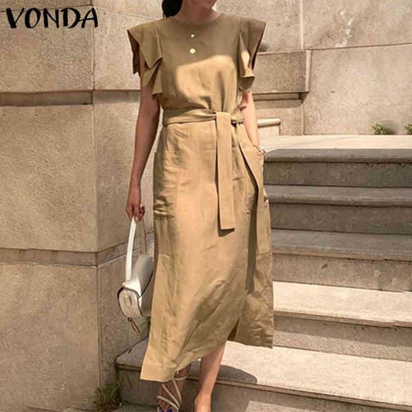 vonda sleeveless summer dress ruffle maxi long with belt 2021 women bohemian sundress party vestido plus size robe, Black;gray
vonda sleeveless summer dress ruffle maxi long with belt 2021 women bohemian sundress party vestido plus size robe, Black;gray