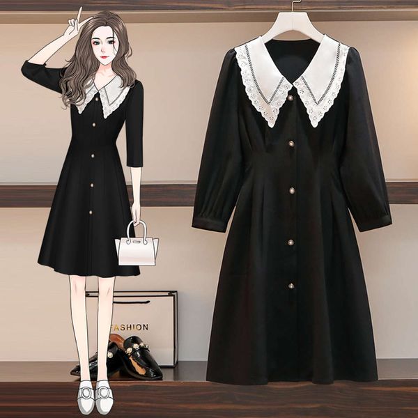 casual dresses dress large women's fat sister hepburn french doll collar show thin cover belly small black 6jst, Black;gray
casual dresses dress large women's fat sister hepburn french doll collar show thin cover belly small black 6jst, Black;gray
