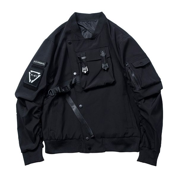 techwear black hip hop punk bomber jackets coats men japanese streetwear cotton oversized long sleeve casual male outerwear 211110, Black;brown
techwear black hip hop punk bomber jackets coats men japanese streetwear cotton oversized long sleeve casual male outerwear 211110, Black;brown