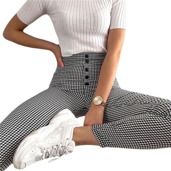 spring autumn women fashion casual high waist plaid pants ladies female stylish pencil for shopping daily wear trousers women's & capri, Black;white
spring autumn women fashion casual high waist plaid pants ladies female stylish pencil for shopping daily wear trousers women's & capri, Black;white