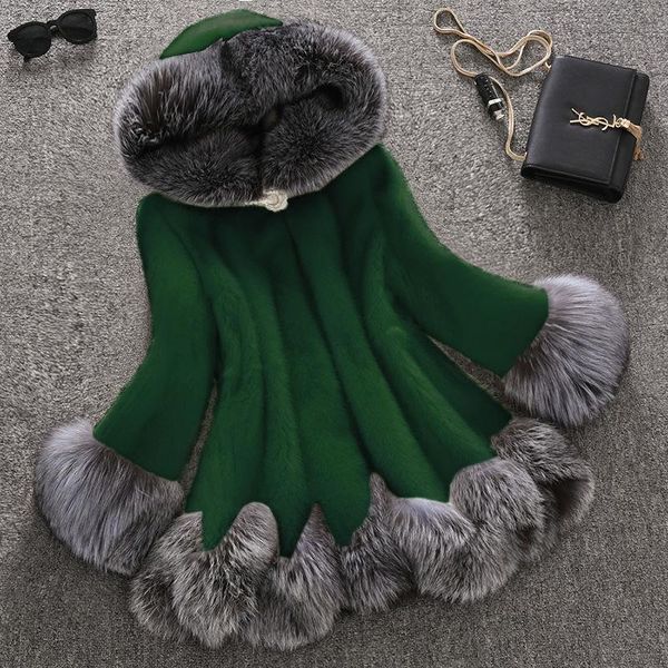 women's fur & faux middle-aged mother thicken parkas jacket autumn winter loose hooded collar coat plus size womens warm outwear, Black
women's fur & faux middle-aged mother thicken parkas jacket autumn winter loose hooded collar coat plus size womens warm outwear, Black