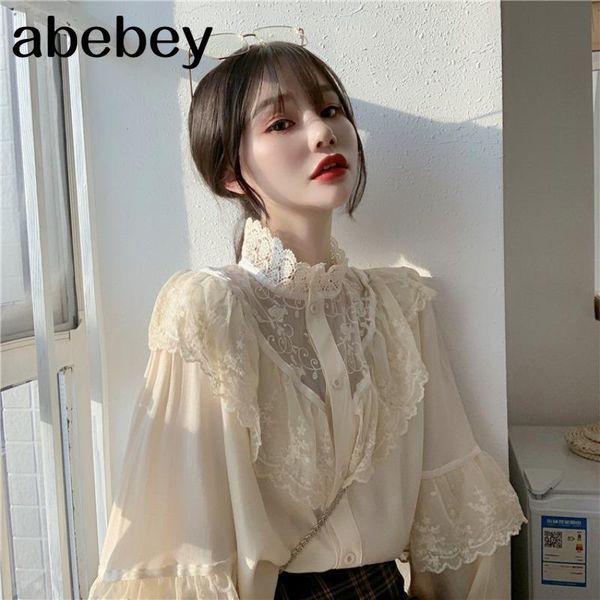 women's blouses & shirts lace patchwork elegant blouse women stand collar ruffles pullover blusas lantern long sleeve slim shirt femini, White
women's blouses & shirts lace patchwork elegant blouse women stand collar ruffles pullover blusas lantern long sleeve slim shirt femini, White