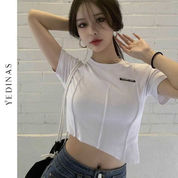 yedinas korean style slim t-shirt women summer short sleeves designer t shirt hypotenuse crop chic irregular streetwear 210527, White
yedinas korean style slim t-shirt women summer short sleeves designer t shirt hypotenuse crop chic irregular streetwear 210527, White