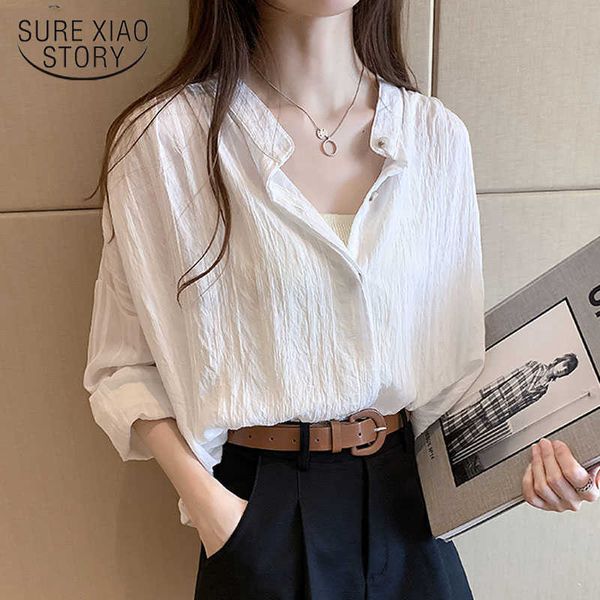 casual blouse women plus size autumn long sleeve solid shirt women cotton loose cardigan lady clothing blusas 10286 210527, White
casual blouse women plus size autumn long sleeve solid shirt women cotton loose cardigan lady clothing blusas 10286 210527, White