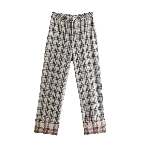 women's pants & capris willshela women fashion straight checked trousers high-waist contrast frayed turn-up hems vintage chic lady woma, Black;white
women's pants & capris willshela women fashion straight checked trousers high-waist contrast frayed turn-up hems vintage chic lady woma, Black;white