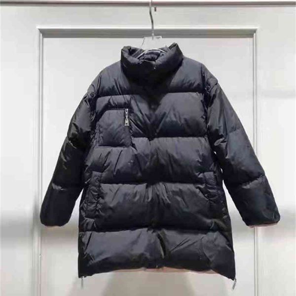 long parka hooded women's winter jacket thick down down cotton pocket jacket women's outer parker coat removable sleeves, Black
long parka hooded women's winter jacket thick down down cotton pocket jacket women's outer parker coat removable sleeves, Black
