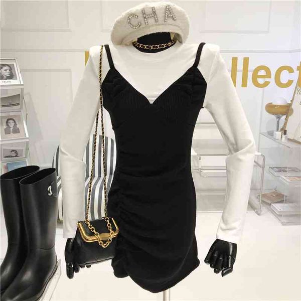 dress color combining thin shoulder pillow around neck plied two pieces dressed in sleeve, Black;gray
dress color combining thin shoulder pillow around neck plied two pieces dressed in sleeve, Black;gray