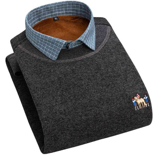 AOLIWEN Brand 2021 Autumn Winter Fce Shirt collar Fashion Grid Solid Thicken Warm Male Veet thicken Sweater, White;black
AOLIWEN Brand 2021 Autumn Winter Fce Shirt collar Fashion Grid Solid Thicken Warm Male Veet thicken Sweater, White;black