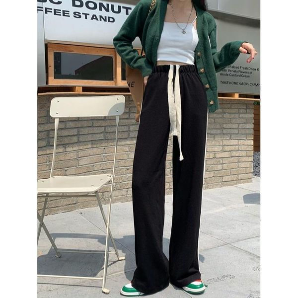 women's pants & capris drawstring curved women 's autumn korean style high waist slimming draping wide leg retro chic, Black;white
women's pants & capris drawstring curved women 's autumn korean style high waist slimming draping wide leg retro chic, Black;white