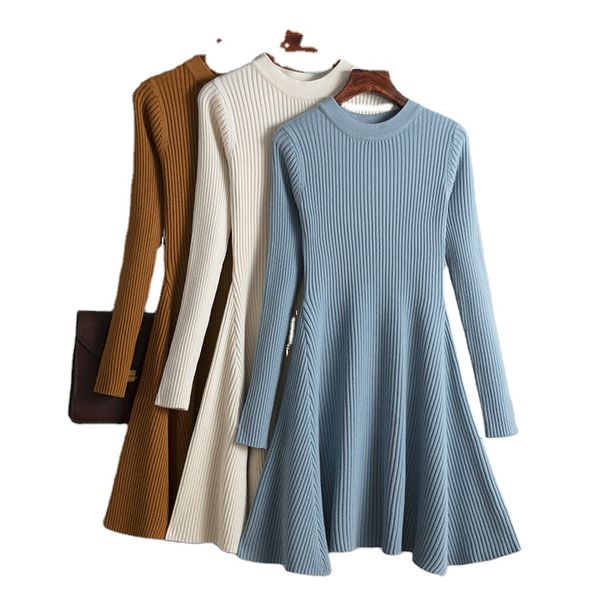 new trendy autumn winter women clothing sweater dress long sleeve midi bodycon wool blends knitted dresses, Black;gray
new trendy autumn winter women clothing sweater dress long sleeve midi bodycon wool blends knitted dresses, Black;gray