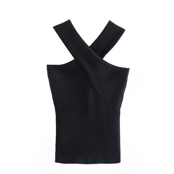 women's tanks & camis women chic cross strap black knitting tank high street ladies summer slim crop, White
women's tanks & camis women chic cross strap black knitting tank high street ladies summer slim crop, White
