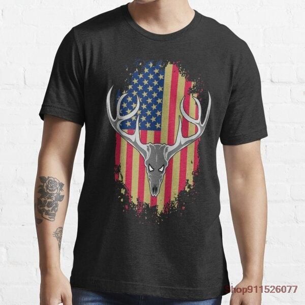 men's t-shirts deer skull on american flag hunting lovers clown t shirt men/women printed terror fashion, White;black
men's t-shirts deer skull on american flag hunting lovers clown t shirt men/women printed terror fashion, White;black