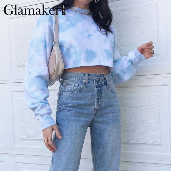 glamaker tie-dye o neck women sweatshirt autumn long sleeve crop sweatshirt casual fashion short female sweatshirt 210412, Black
glamaker tie-dye o neck women sweatshirt autumn long sleeve crop sweatshirt casual fashion short female sweatshirt 210412, Black