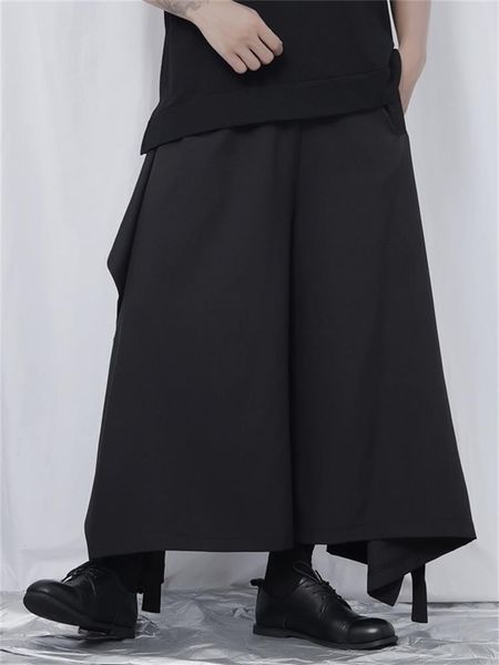 men's pants wide-leg singer hair stylist casual loose irregular niche design dark color nine - point oversized, Black
men's pants wide-leg singer hair stylist casual loose irregular niche design dark color nine - point oversized, Black