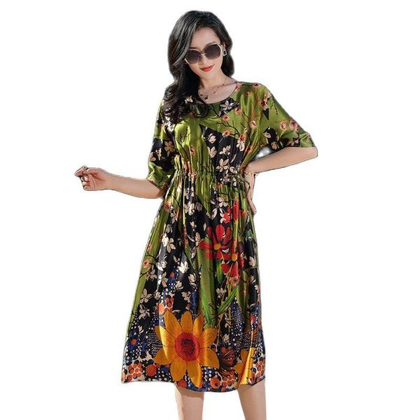 casual dresses 21llt2207 2021 spring brand print temperament crew neck lace-up loose waist 100% silk dress, Black;gray
casual dresses 21llt2207 2021 spring brand print temperament crew neck lace-up loose waist 100% silk dress, Black;gray