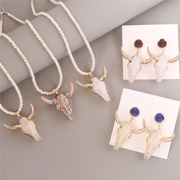 pendant necklaces luokey women vintage white stone bohemian necklace exaggerate rhinestone bull head for men boho strand jewelry, Silver
pendant necklaces luokey women vintage white stone bohemian necklace exaggerate rhinestone bull head for men boho strand jewelry, Silver