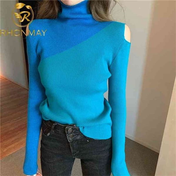 woman's sweater casual sweaters color matching design high collar ladies long sleeve pullovers knitted 210520, White;black
woman's sweater casual sweaters color matching design high collar ladies long sleeve pullovers knitted 210520, White;black