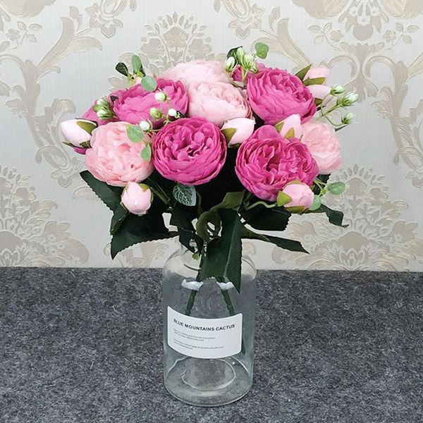 decorative flowers & wreaths 30cm rose pink silk bouquet peony artificial 5 big heads 4 small bud bride wedding home decoration simulation
decorative flowers & wreaths 30cm rose pink silk bouquet peony artificial 5 big heads 4 small bud bride wedding home decoration simulation