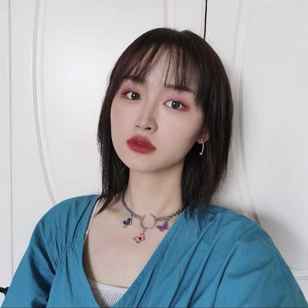 pendant necklaces luxury female butterfly colorful rhinestone gold color chain simple choker necklace jewelry for woman, Silver
pendant necklaces luxury female butterfly colorful rhinestone gold color chain simple choker necklace jewelry for woman, Silver