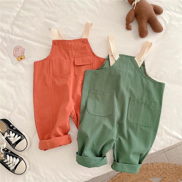 jumpsuits korean style boys and girls solid color brief overalls 1-6 years children loose pockets casual bib trousers, Blue
jumpsuits korean style boys and girls solid color brief overalls 1-6 years children loose pockets casual bib trousers, Blue
