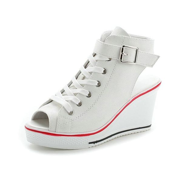 pair recommended by the designer 100% summer female canvas high-heeled sandals muffin bottom fish mouth thick rome shoes, Black
pair recommended by the designer 100% summer female canvas high-heeled sandals muffin bottom fish mouth thick rome shoes, Black