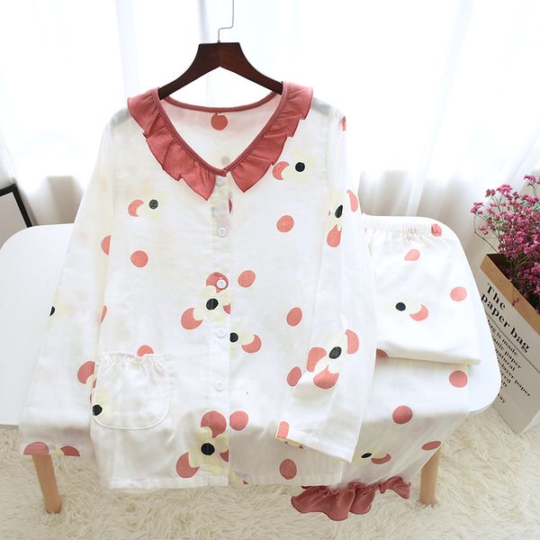 women's sleepwear women's pajamas set 100% cotton double gauze spring autumn home clothes large size casual long-sleeved trousers, Black;red
women's sleepwear women's pajamas set 100% cotton double gauze spring autumn home clothes large size casual long-sleeved trousers, Black;red