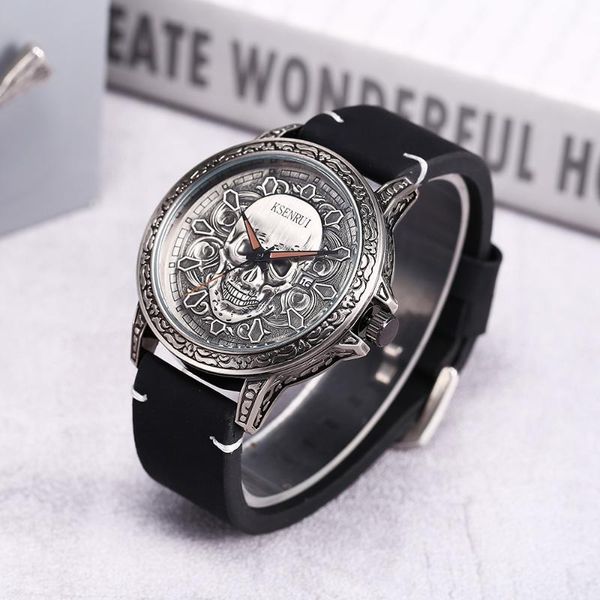 wristwatches ksenrui quartz men watch leather band waterproof fashion wristwatch mens clock date cool skeleton relogio masculino, Slivery;brown
wristwatches ksenrui quartz men watch leather band waterproof fashion wristwatch mens clock date cool skeleton relogio masculino, Slivery;brown