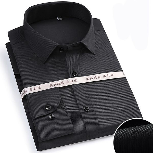 black shirts men long sleeve casual mens shirt spring twill business work chemise homme wedding non iron dress camisas 8+choose 210524, White;black
black shirts men long sleeve casual mens shirt spring twill business work chemise homme wedding non iron dress camisas 8+choose 210524, White;black