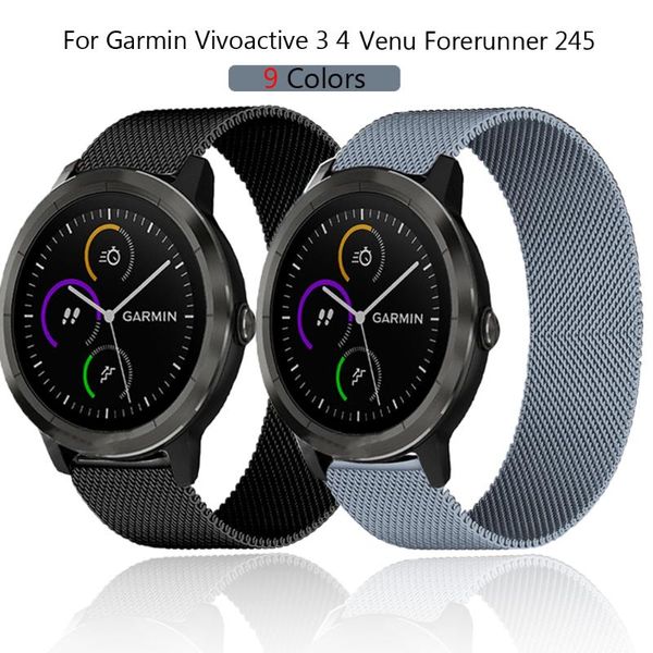 watch bands strap for vivoactive 3 4 soft stainless steel bracelets garmin forerunner 245/645 venu wristbands belts accessories, Black;brown
watch bands strap for vivoactive 3 4 soft stainless steel bracelets garmin forerunner 245/645 venu wristbands belts accessories, Black;brown