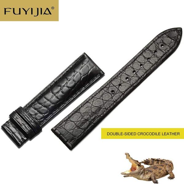 watch bands fuyijia men women belt double crocodile leather strap brand watchbands 18mm 19mm 20mm 21mm 22mm genuine alligator band, Black;brown
watch bands fuyijia men women belt double crocodile leather strap brand watchbands 18mm 19mm 20mm 21mm 22mm genuine alligator band, Black;brown