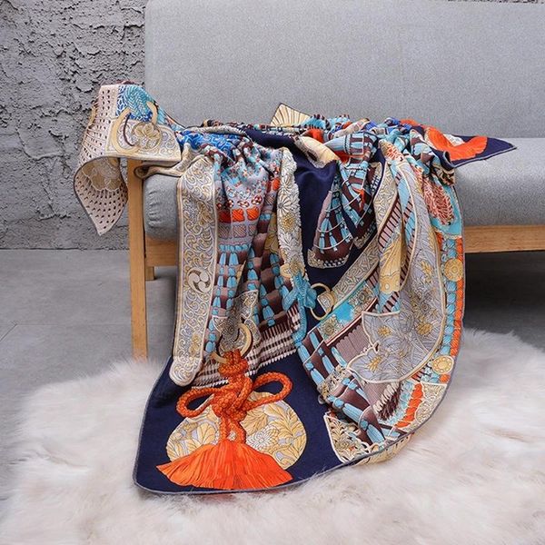 luxury silk scarf for women warm cashmere shawls wraps head scarfs female 140*140cm square shawl neckerchief scarves ladies, Blue;gray
luxury silk scarf for women warm cashmere shawls wraps head scarfs female 140*140cm square shawl neckerchief scarves ladies, Blue;gray