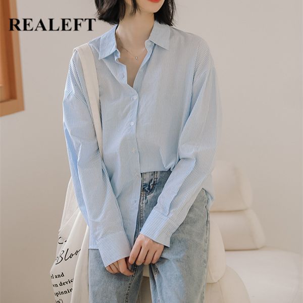 autumn casual striped women's shirts blouses button vintage long sleeve female loose korean style 210428, White
autumn casual striped women's shirts blouses button vintage long sleeve female loose korean style 210428, White