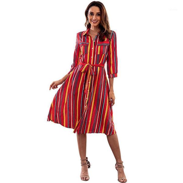 casual dresses panjoiner style 2021 autumn color stripe print dress baggy button pocket lace female h010, Black;gray
casual dresses panjoiner style 2021 autumn color stripe print dress baggy button pocket lace female h010, Black;gray