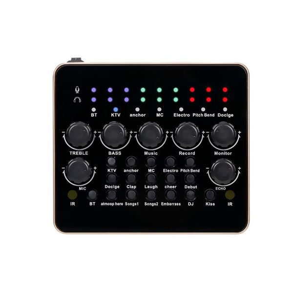 sound card 12 effects/5 modes/noise reduction/support bt connection/remote control/variuos ports/multiple uses cards
sound card 12 effects/5 modes/noise reduction/support bt connection/remote control/variuos ports/multiple uses cards
