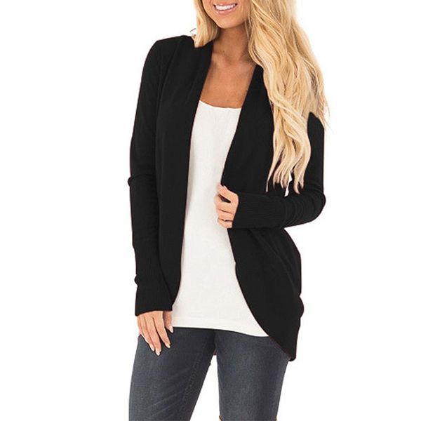 women's sweaters fashion 2021 autumn spring women casual long sleeve outwear solid sweater female loose cardigan, White;black
women's sweaters fashion 2021 autumn spring women casual long sleeve outwear solid sweater female loose cardigan, White;black