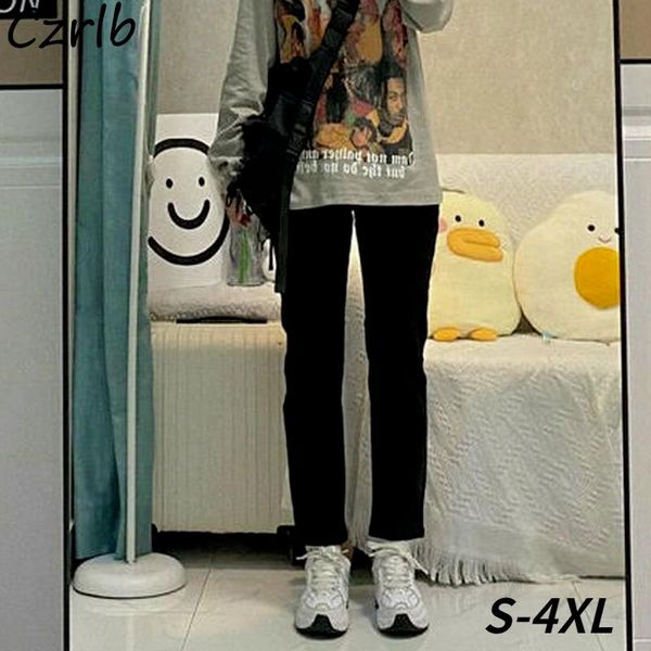 women's jeans women plus size fashion ankle-length trousers loose casual minimalist students black high street tender autumn, Blue
women's jeans women plus size fashion ankle-length trousers loose casual minimalist students black high street tender autumn, Blue