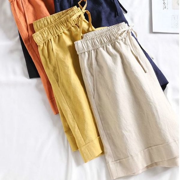 women's capris elastic high waist trousers wide leg half pants plus size 4xl summer casual loose knee length linen 210603, Black;white
women's capris elastic high waist trousers wide leg half pants plus size 4xl summer casual loose knee length linen 210603, Black;white
